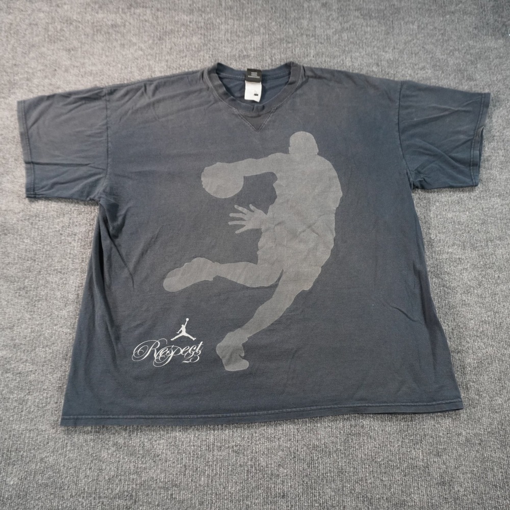 Jordan Graphic T-Shirt Mens XL Black Respect 23 Jumpman Silhouette Streetwear